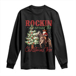 Western Christmas Long Sleeve Shirt Vintage 90s Cowboy Santa Claus Xmas Tree - African Pride