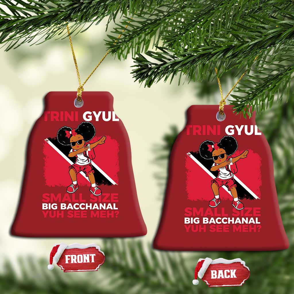 Trini Gyul Christmas Ornament Funny Trinidadian Girl Afro Island Girls Caribbean - African Pride