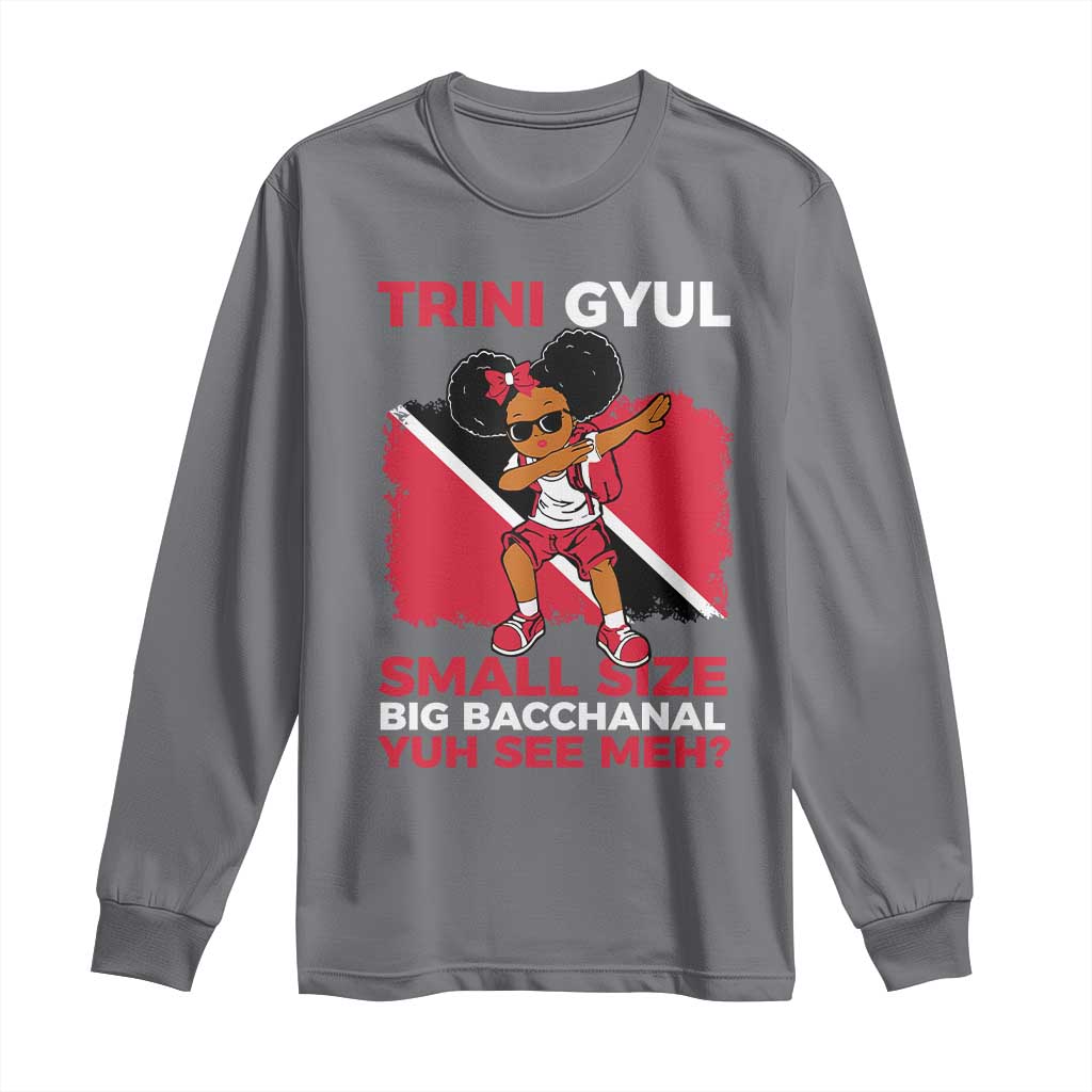 Trini Gyul Long Sleeve Shirt Funny Trinidadian Girl Afro Island Girls Caribbean - African Pride