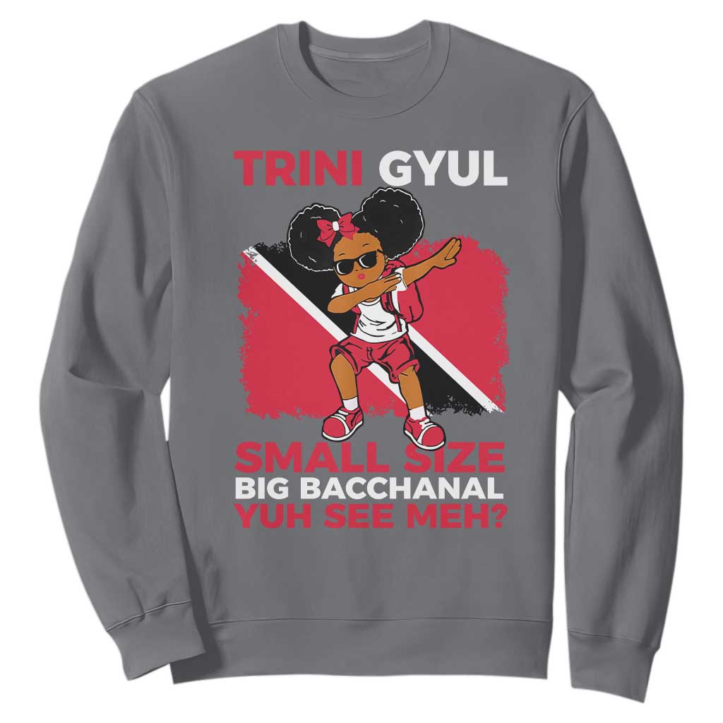 Trini Gyul Sweatshirt Funny Trinidadian Girl Afro Island Girls Caribbean - African Pride