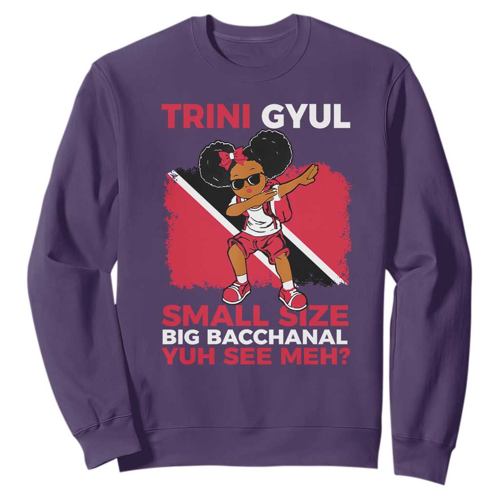 Trini Gyul Sweatshirt Funny Trinidadian Girl Afro Island Girls Caribbean - African Pride