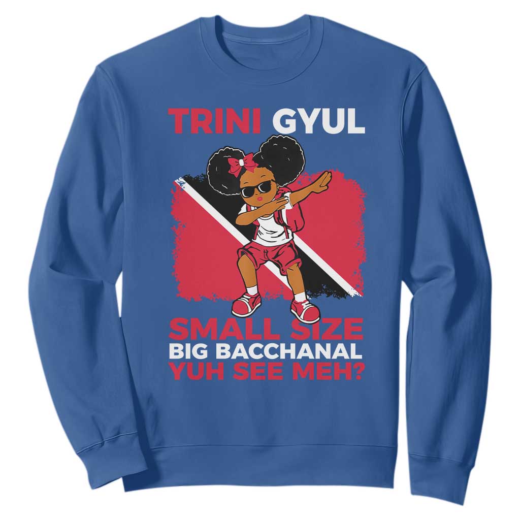 Trini Gyul Sweatshirt Funny Trinidadian Girl Afro Island Girls Caribbean - African Pride