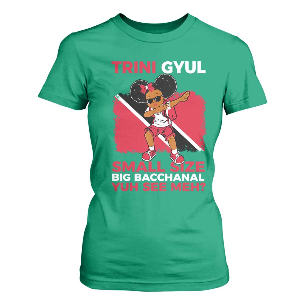 Trini Gyul T Shirt For Women Funny Trinidadian Girl Afro Island Girls Caribbean - African Pride