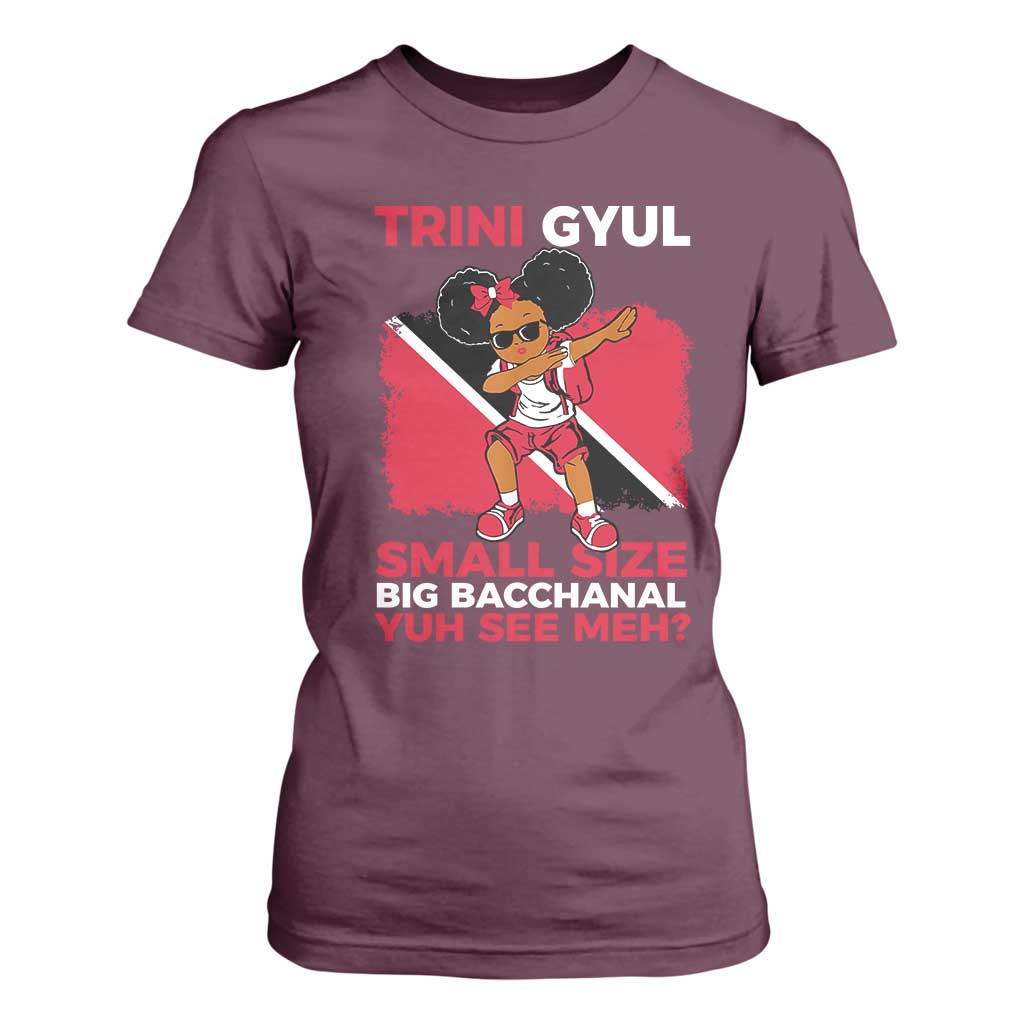 Trini Gyul T Shirt For Women Funny Trinidadian Girl Afro Island Girls Caribbean - African Pride