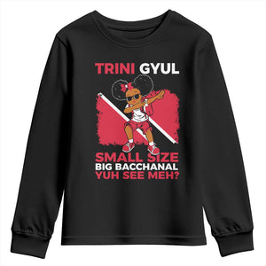 Trini Gyul Youth Sweatshirt Funny Trinidadian Girl Afro Island Girls Caribbean - African Pride