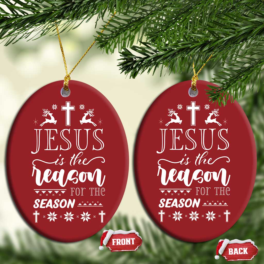 Christian Christmas Christmas Ornament Jesus Is The Reason For The Season Xmas Faith - African Pride