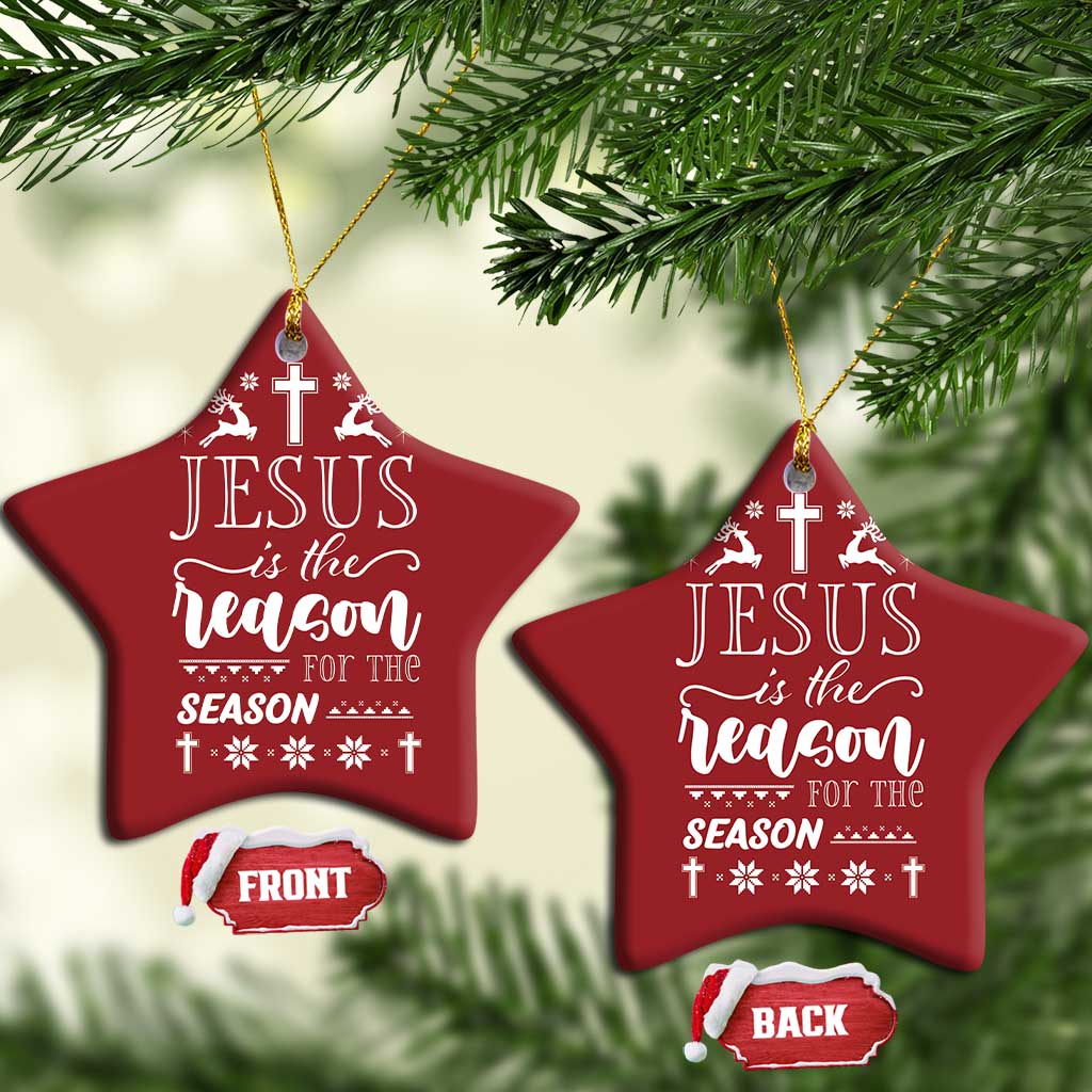 Christian Christmas Christmas Ornament Jesus Is The Reason For The Season Xmas Faith - African Pride