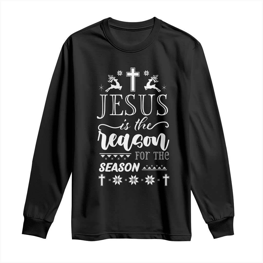 Christian Christmas Long Sleeve Shirt Jesus Is The Reason For The Season Xmas Faith - African Pride