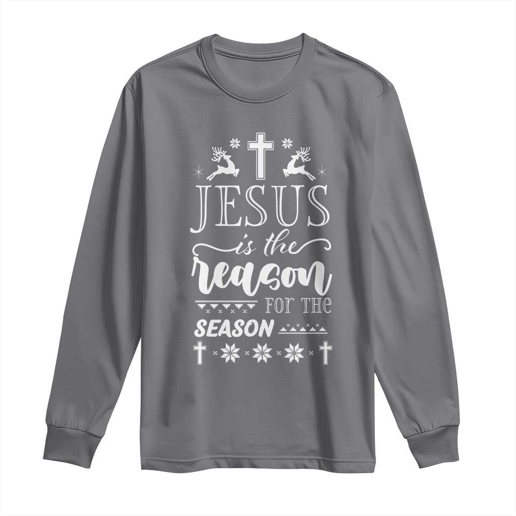 Christian Christmas Long Sleeve Shirt Jesus Is The Reason For The Season Xmas Faith - African Pride