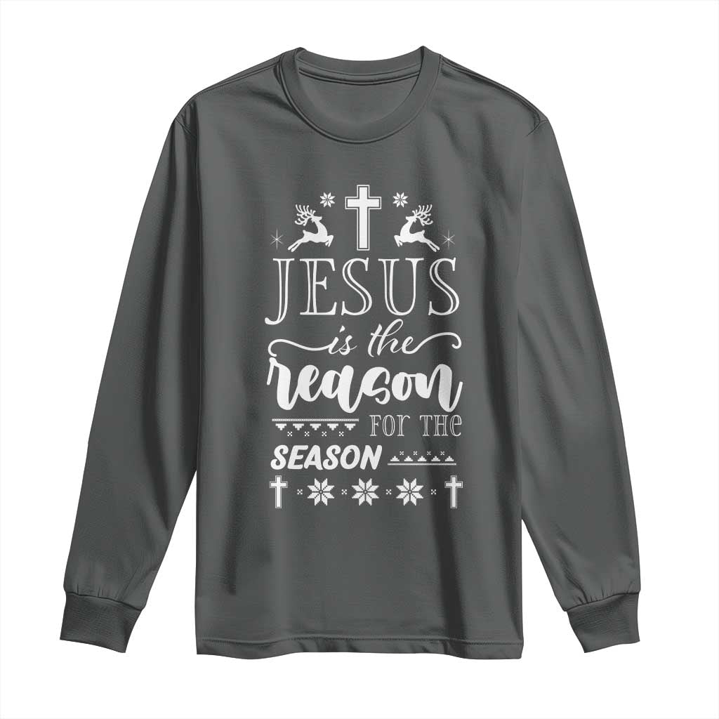 Christian Christmas Long Sleeve Shirt Jesus Is The Reason For The Season Xmas Faith - African Pride