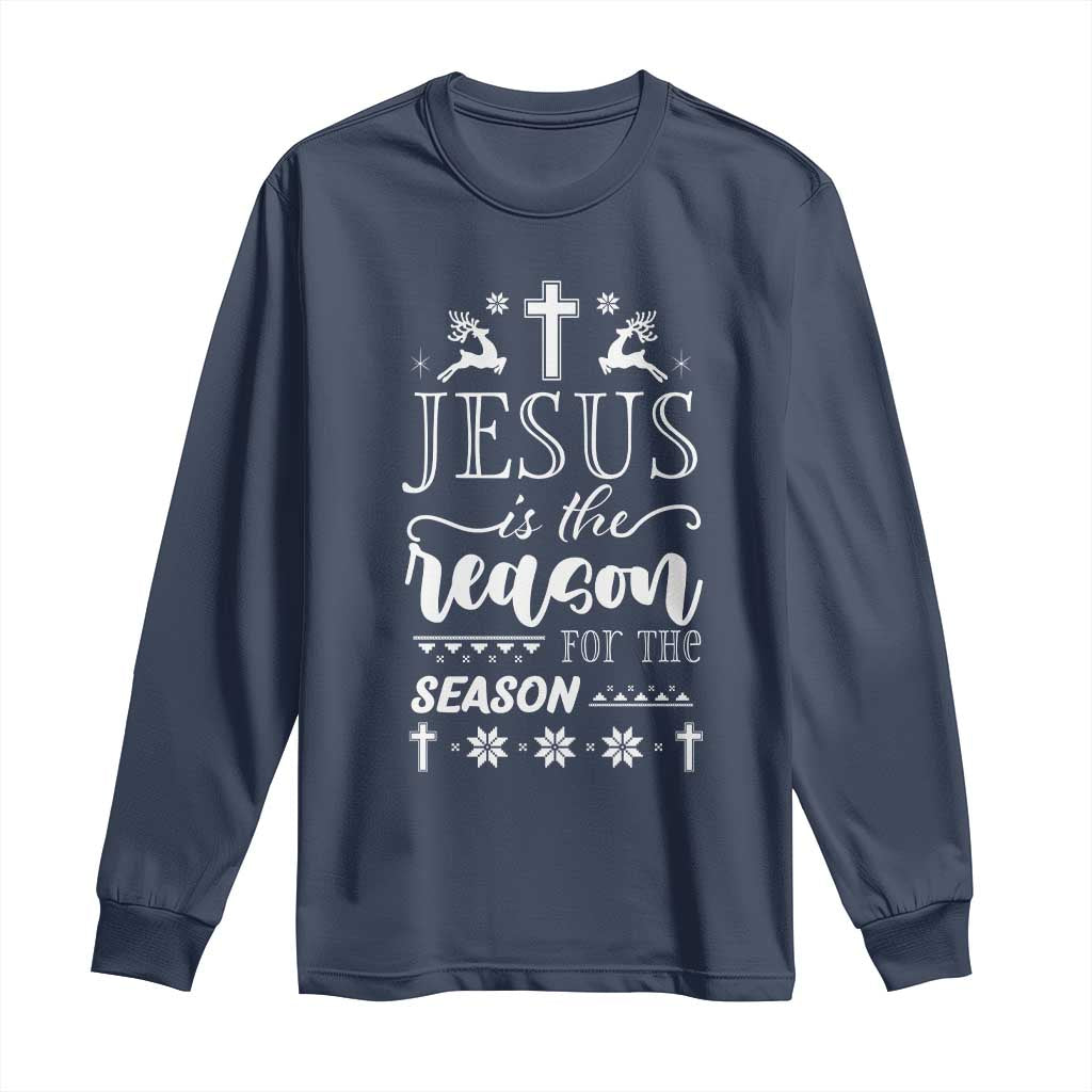 Christian Christmas Long Sleeve Shirt Jesus Is The Reason For The Season Xmas Faith - African Pride
