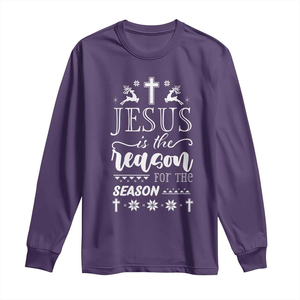 Christian Christmas Long Sleeve Shirt Jesus Is The Reason For The Season Xmas Faith - African Pride