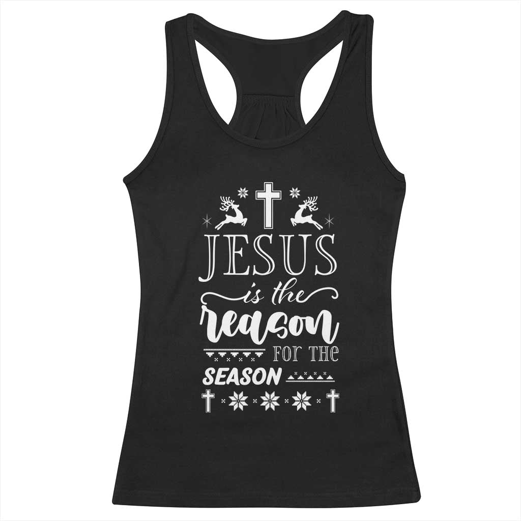 Christian Christmas Racerback Tank Top Jesus Is The Reason For The Season Xmas Faith - African Pride