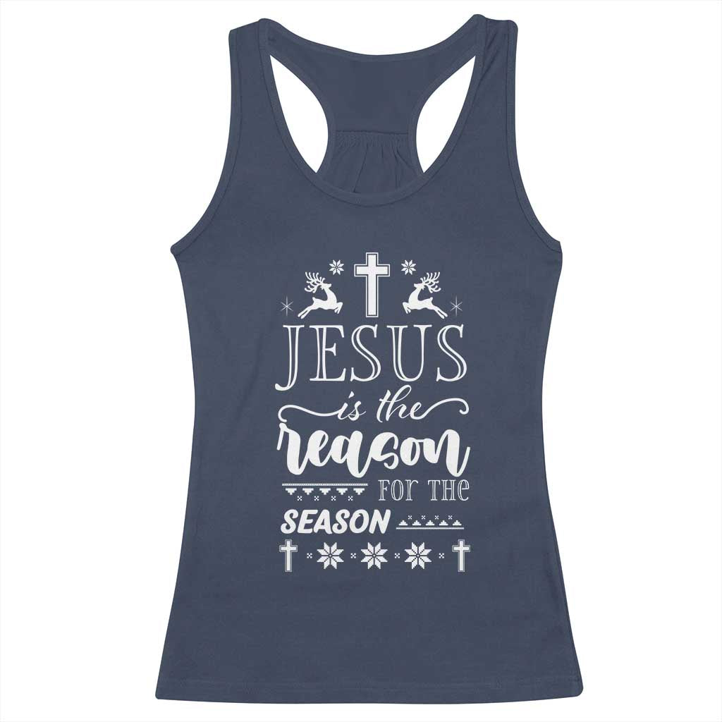 Christian Christmas Racerback Tank Top Jesus Is The Reason For The Season Xmas Faith - African Pride