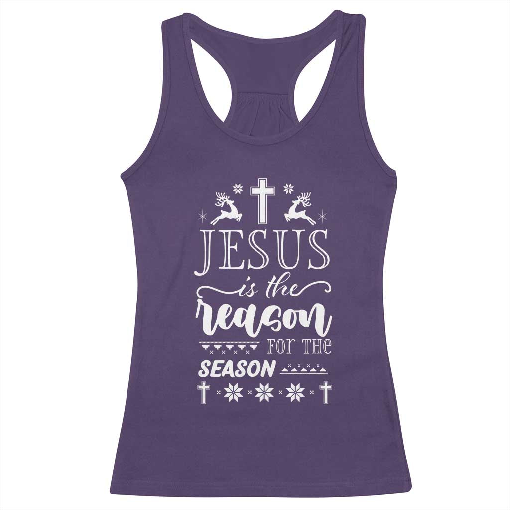 Christian Christmas Racerback Tank Top Jesus Is The Reason For The Season Xmas Faith - African Pride