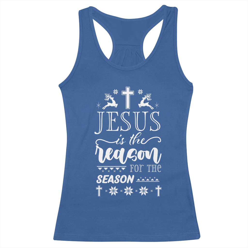 Christian Christmas Racerback Tank Top Jesus Is The Reason For The Season Xmas Faith - African Pride
