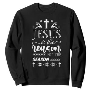 Christian Christmas Sweatshirt Jesus Is The Reason For The Season Xmas Faith - African Pride