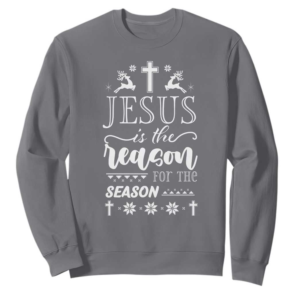 Christian Christmas Sweatshirt Jesus Is The Reason For The Season Xmas Faith - African Pride