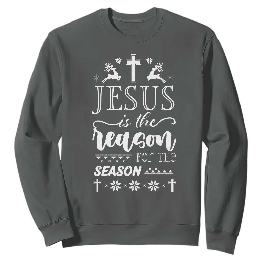 Christian Christmas Sweatshirt Jesus Is The Reason For The Season Xmas Faith - African Pride