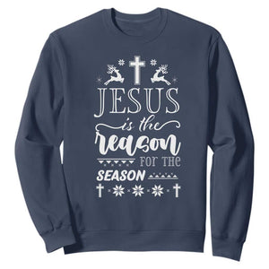 Christian Christmas Sweatshirt Jesus Is The Reason For The Season Xmas Faith - African Pride