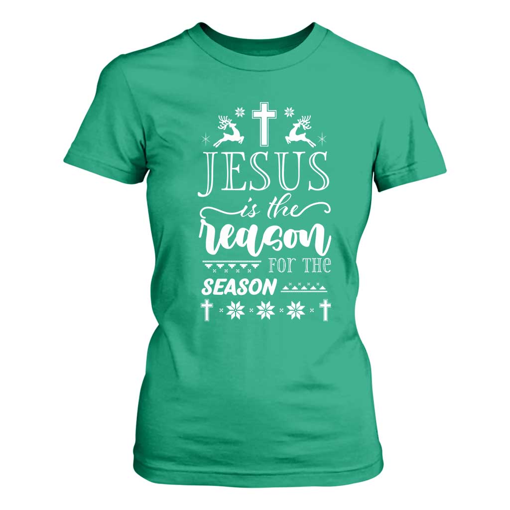 Christian Christmas T Shirt For Women Jesus Is The Reason For The Season Xmas Faith - African Pride