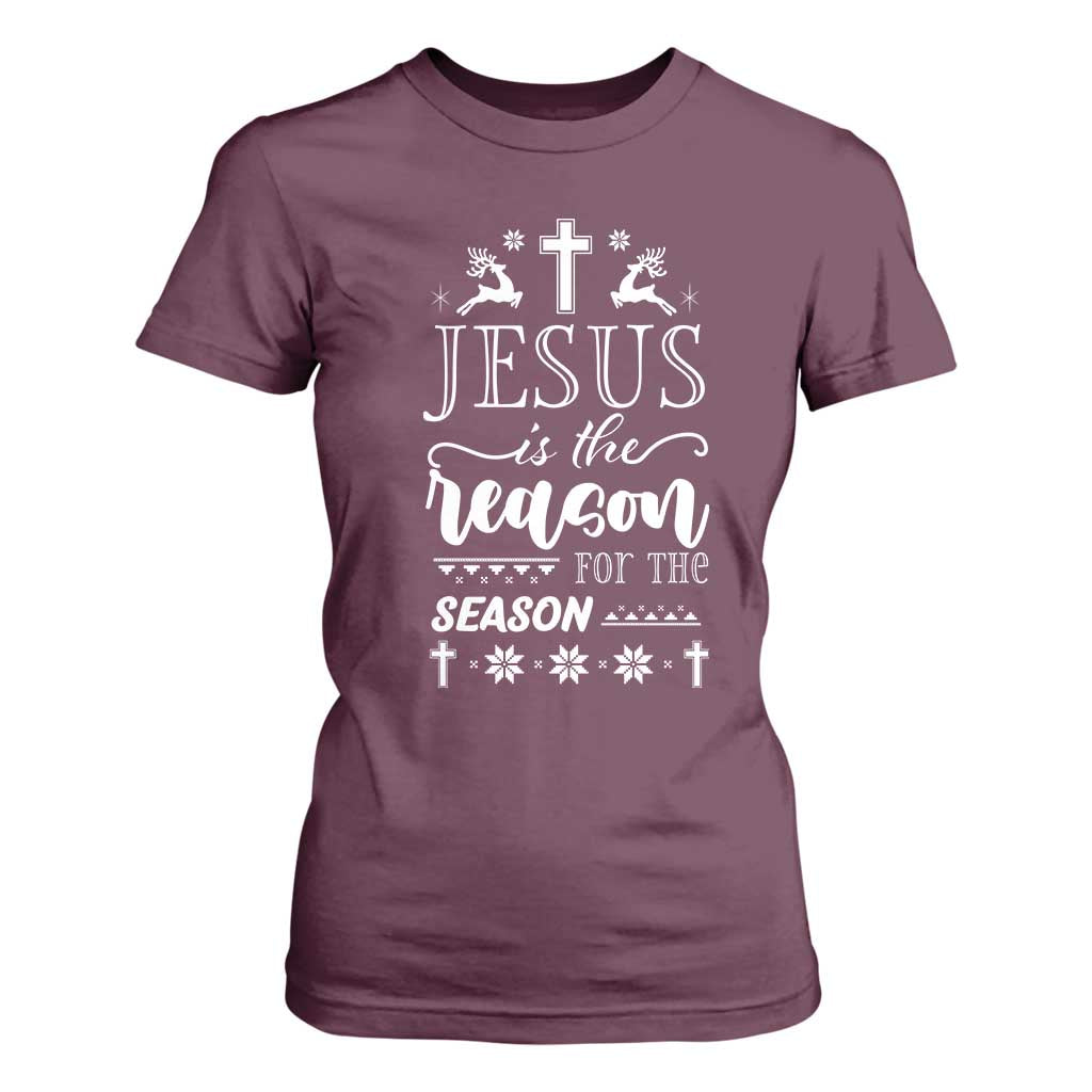 Christian Christmas T Shirt For Women Jesus Is The Reason For The Season Xmas Faith - African Pride
