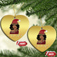 African American Xmas Christmas Ornament Black Santa Sassy Afro Queen Black Woman