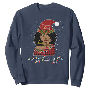 Sassy Afro Queen Black Woman Sweatshirt Christmas Afro