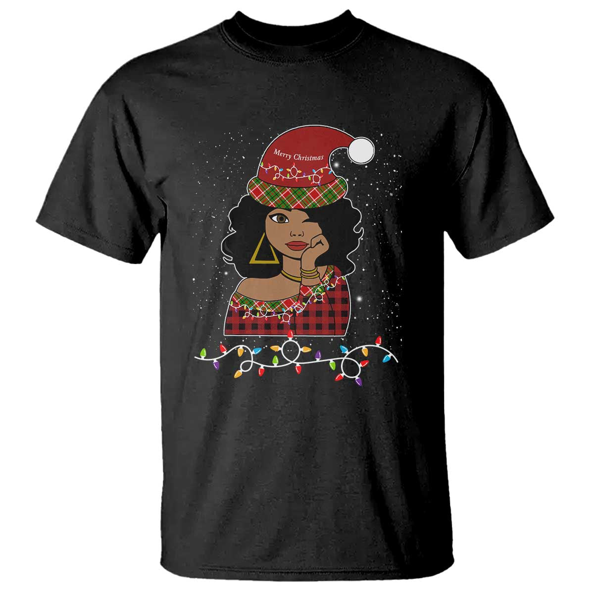 Sassy Afro Queen Black Woman T Shirt Christmas Afro