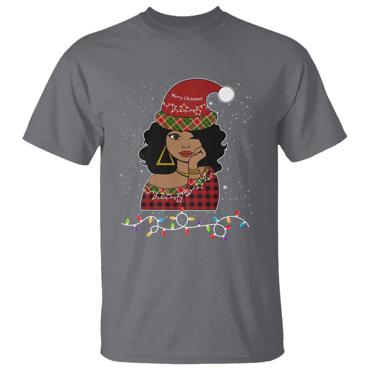 Sassy Afro Queen Black Woman T Shirt Christmas Afro