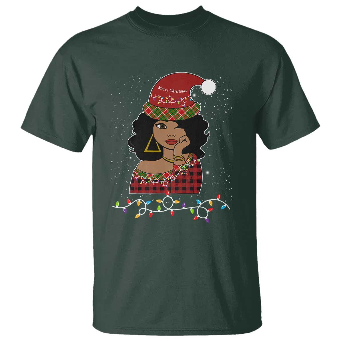 Sassy Afro Queen Black Woman T Shirt Christmas Afro