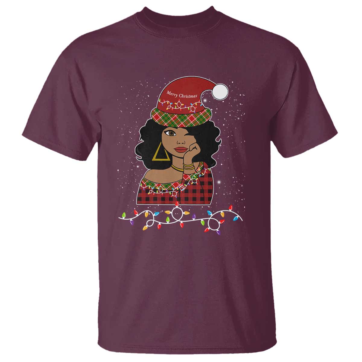 Sassy Afro Queen Black Woman T Shirt Christmas Afro