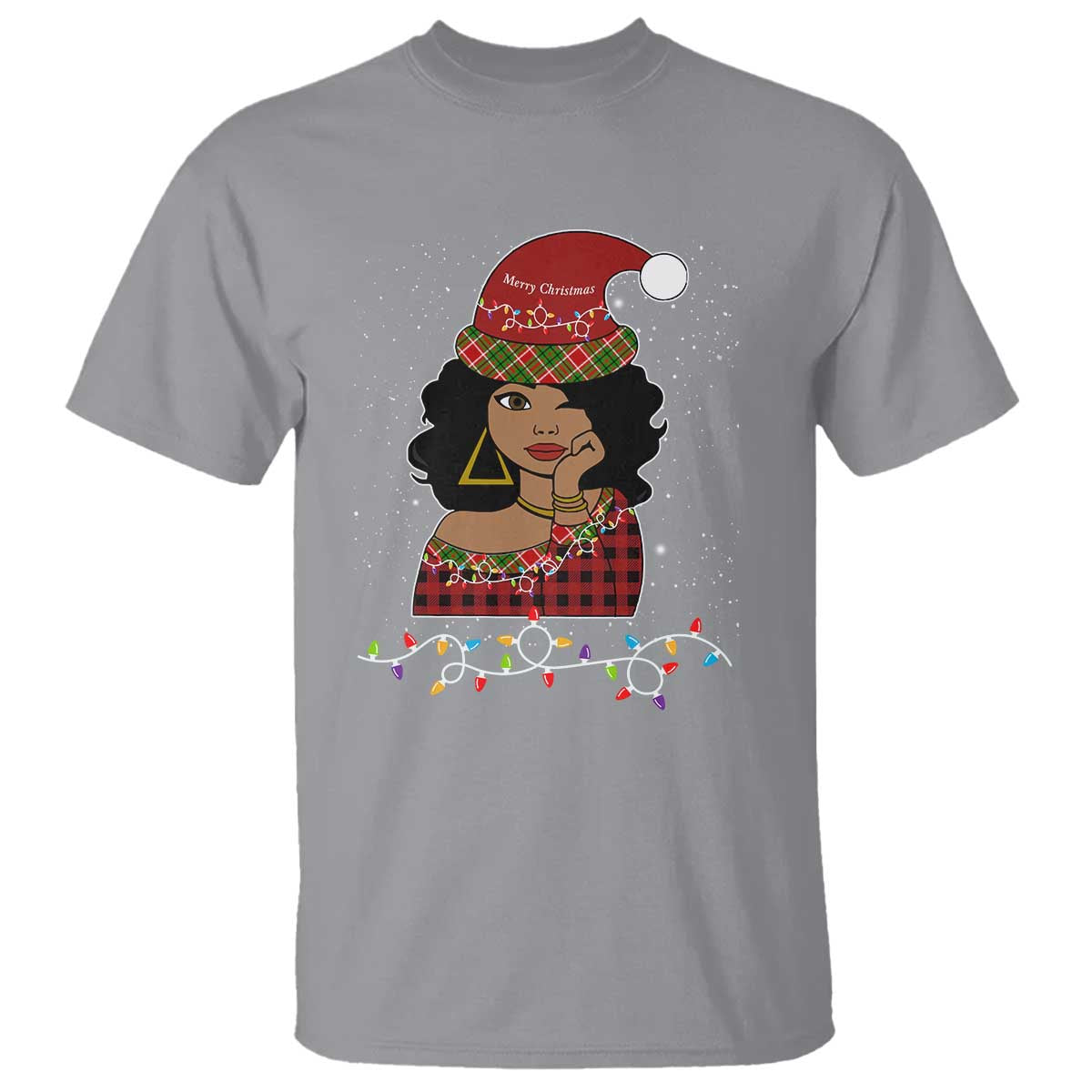 Sassy Afro Queen Black Woman T Shirt Christmas Afro