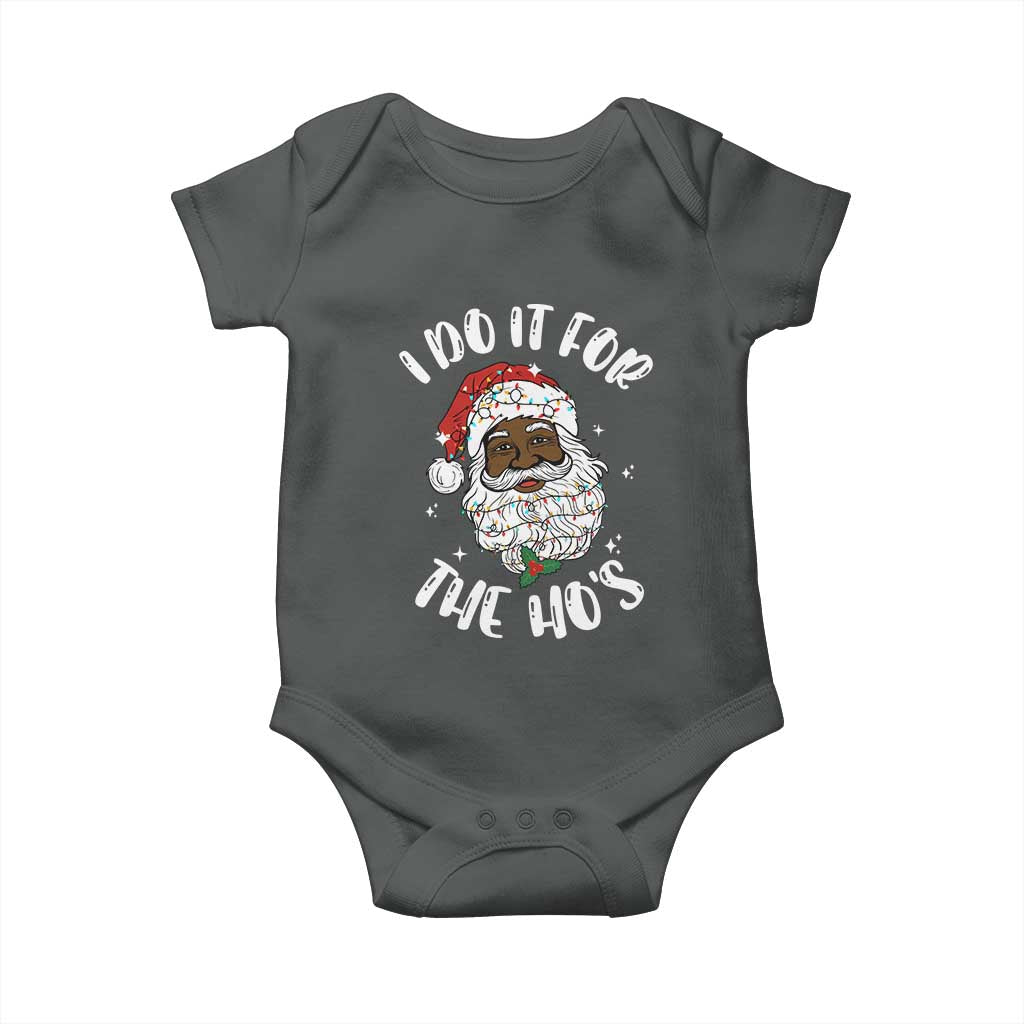 Funny Santa Claus Baby Onesie African American Xmas Vintage Black Santa - African Pride