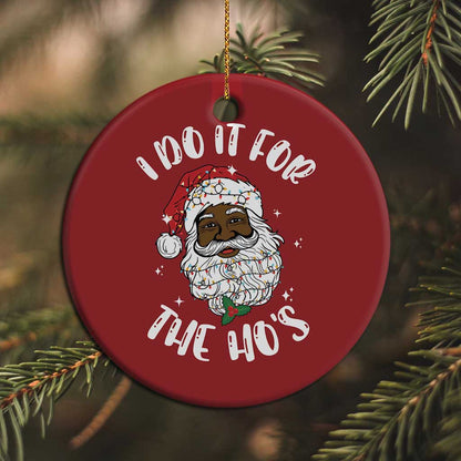 Funny Santa Claus Christmas Ornament Afro African American Xmas Vintage Black Santa