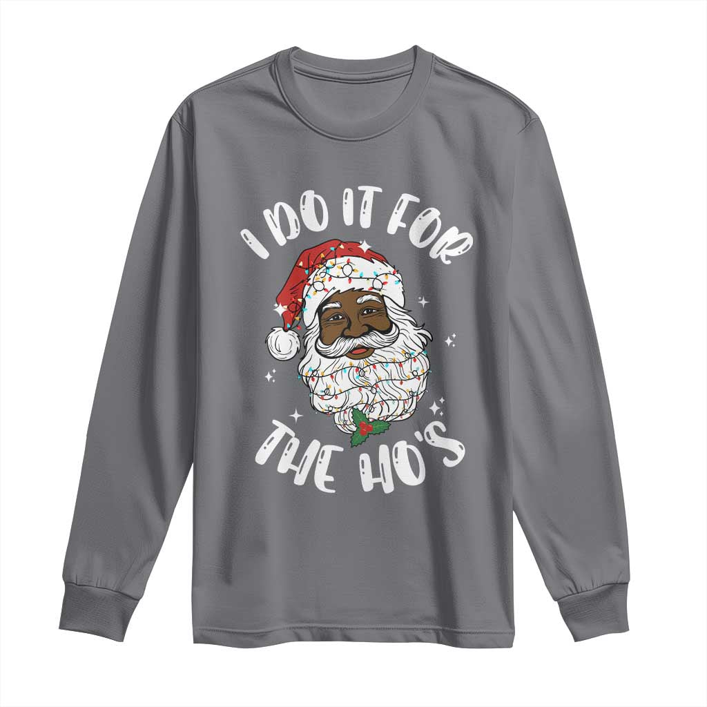 Funny Santa Claus Long Sleeve Shirt African American Xmas Vintage Black Santa - African Pride