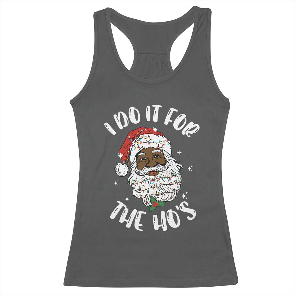 Funny Santa Claus Racerback Tank Top African American Xmas Vintage Black Santa - African Pride