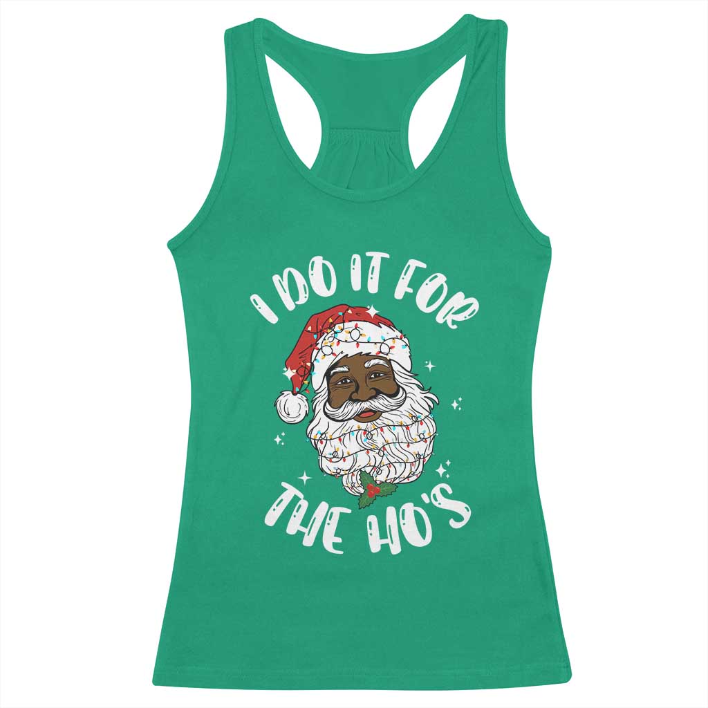 Funny Santa Claus Racerback Tank Top African American Xmas Vintage Black Santa - African Pride