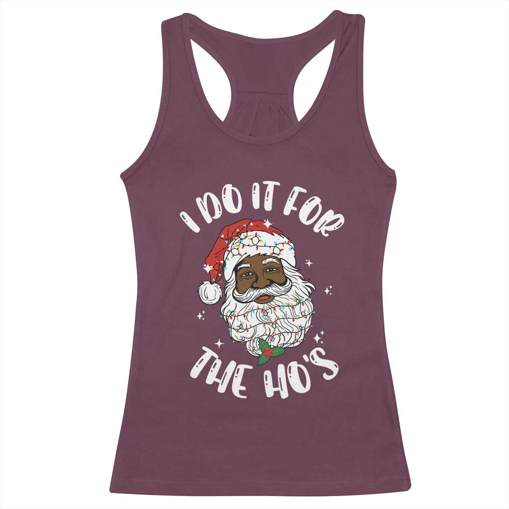 Funny Santa Claus Racerback Tank Top African American Xmas Vintage Black Santa - African Pride