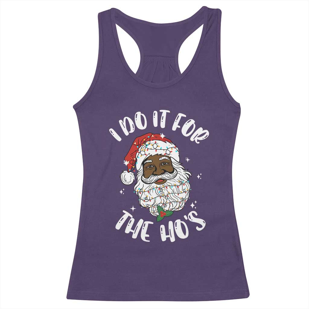 Funny Santa Claus Racerback Tank Top African American Xmas Vintage Black Santa - African Pride