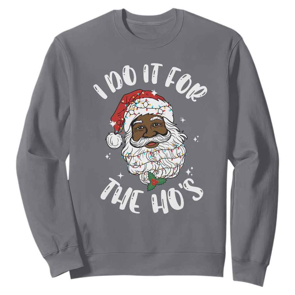 Funny Santa Claus Sweatshirt African American Xmas Vintage Black Santa - African Pride