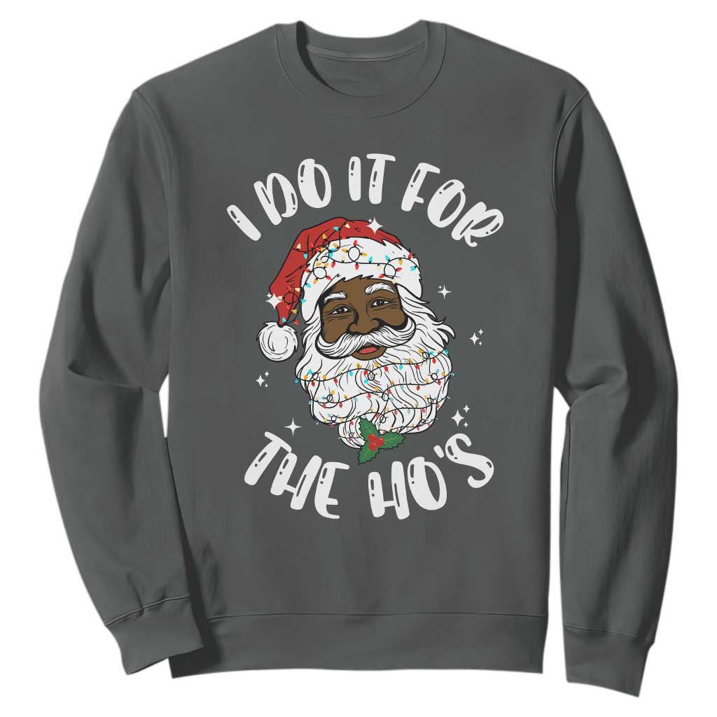 Funny Santa Claus Sweatshirt African American Xmas Vintage Black Santa - African Pride