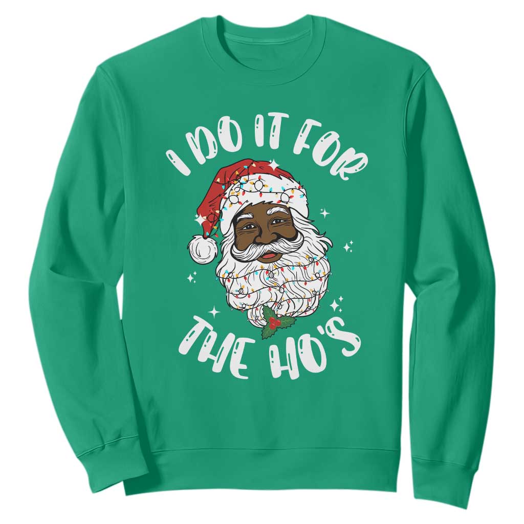 Funny Santa Claus Sweatshirt African American Xmas Vintage Black Santa - African Pride