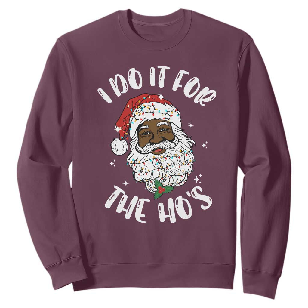 Funny Santa Claus Sweatshirt African American Xmas Vintage Black Santa - African Pride