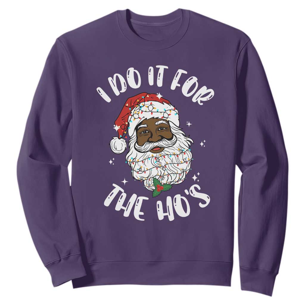 Funny Santa Claus Sweatshirt African American Xmas Vintage Black Santa - African Pride