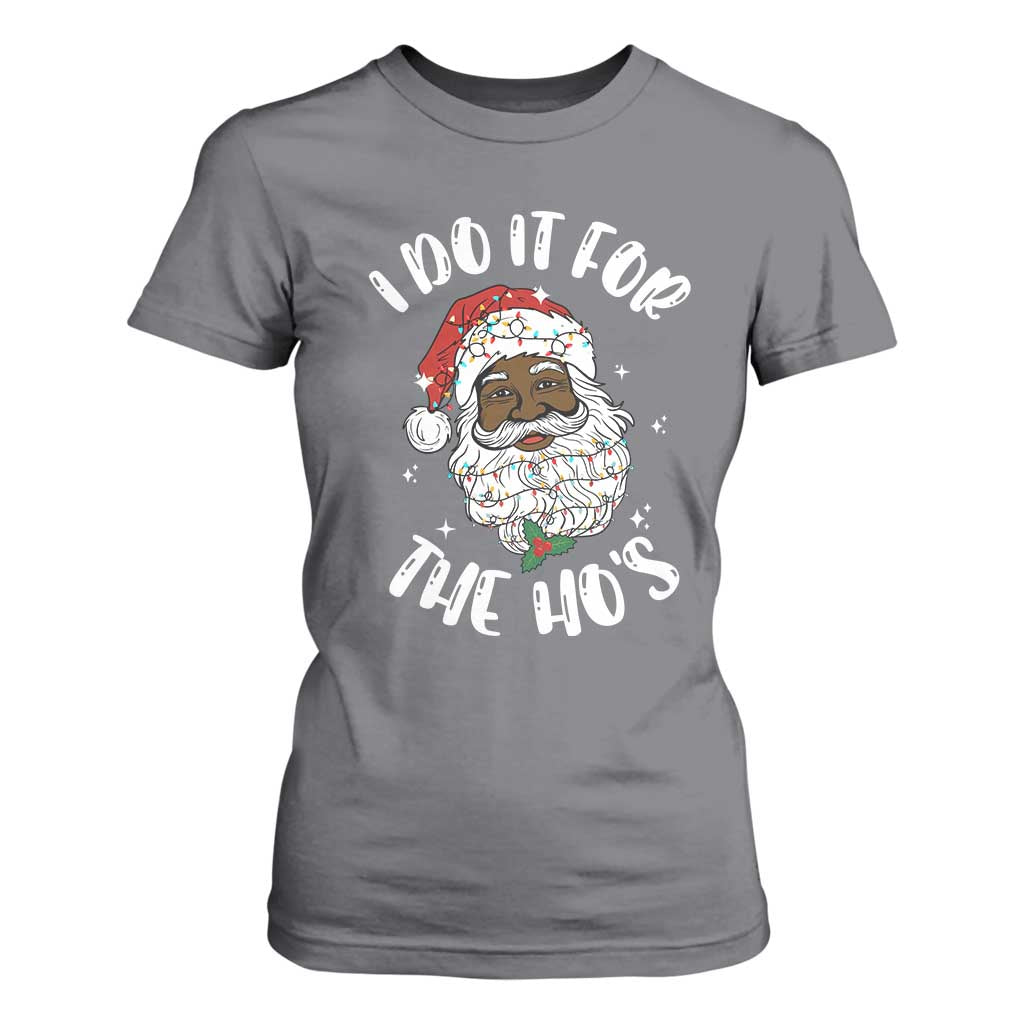 Funny Santa Claus T Shirt For Women African American Xmas Vintage Black Santa - African Pride