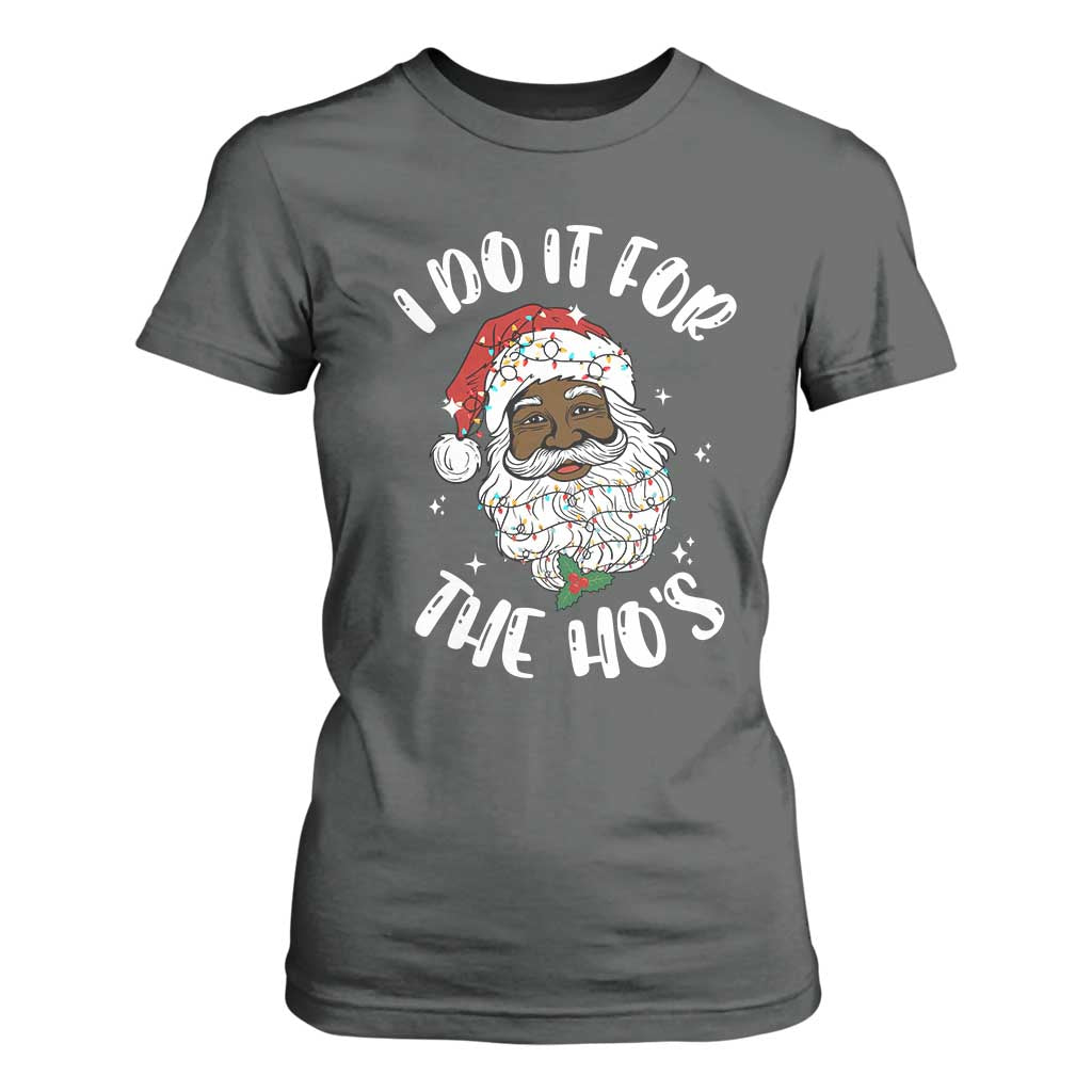 Funny Santa Claus T Shirt For Women African American Xmas Vintage Black Santa - African Pride