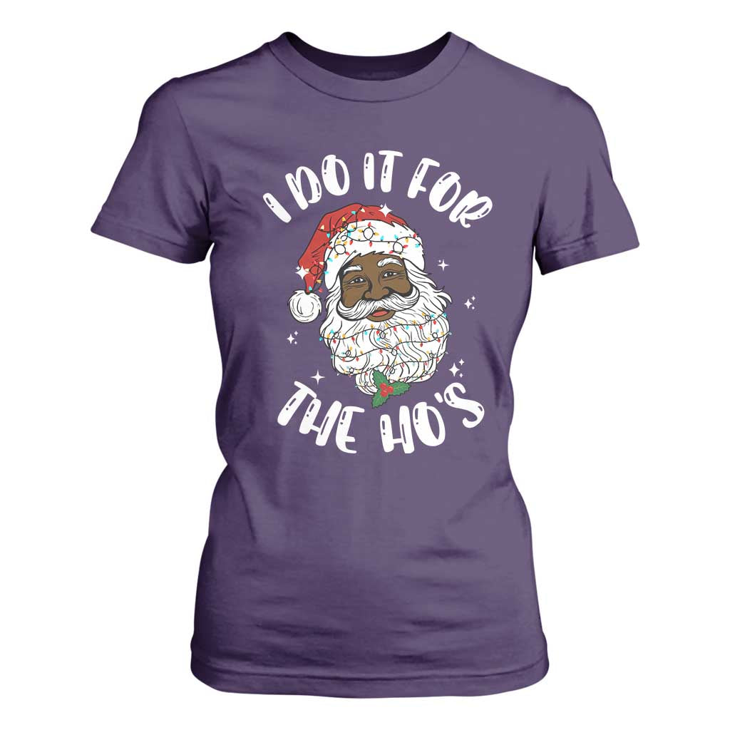 Funny Santa Claus T Shirt For Women African American Xmas Vintage Black Santa - African Pride