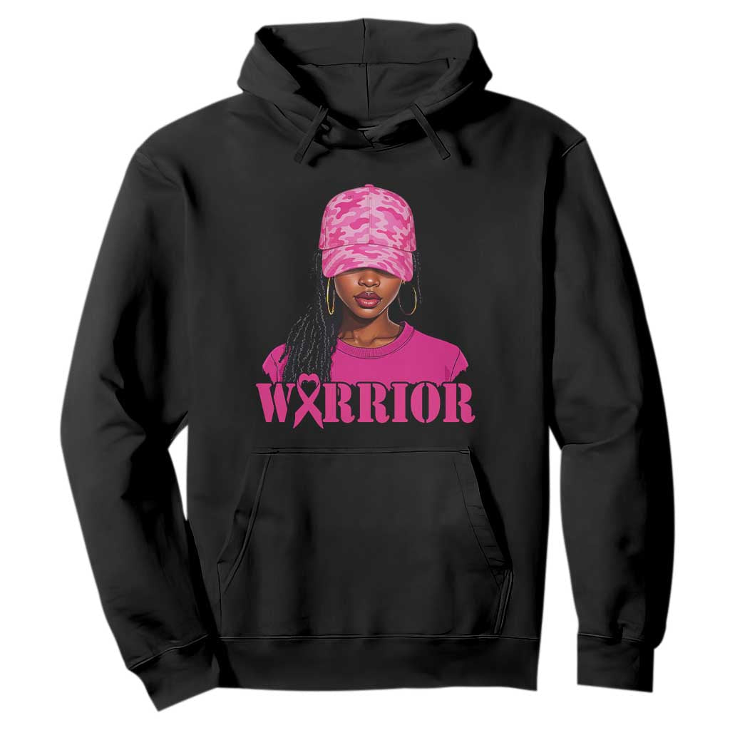 African American Warrior Breast Cancer Hoodie Pink Ribbon - African Pride