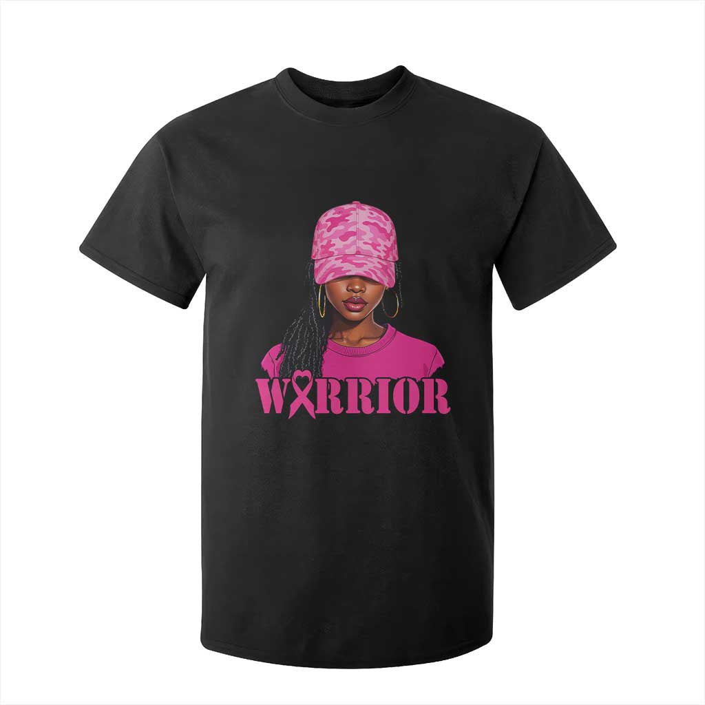 African American Warrior Breast Cancer T Shirt For Kid Pink Ribbon - African Pride